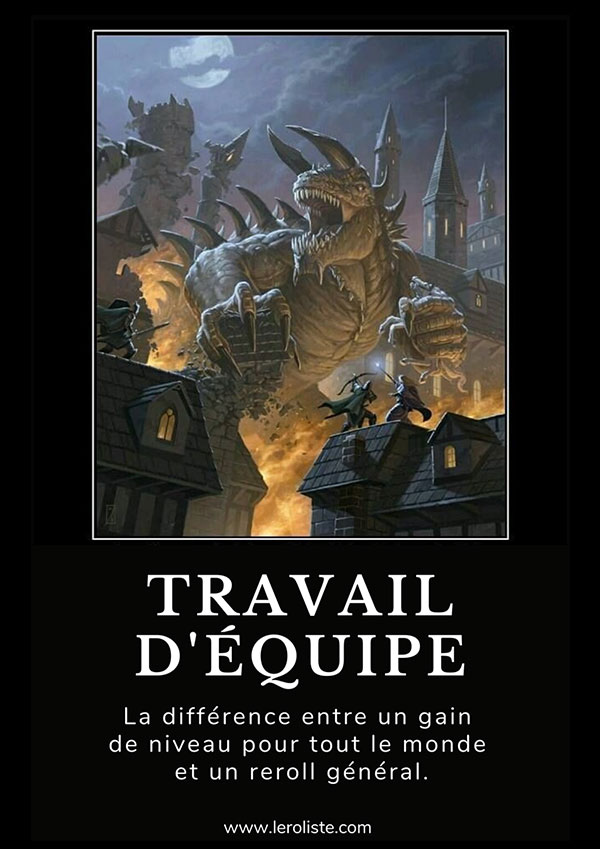 Même jeu de rôle - Travail d'équipe