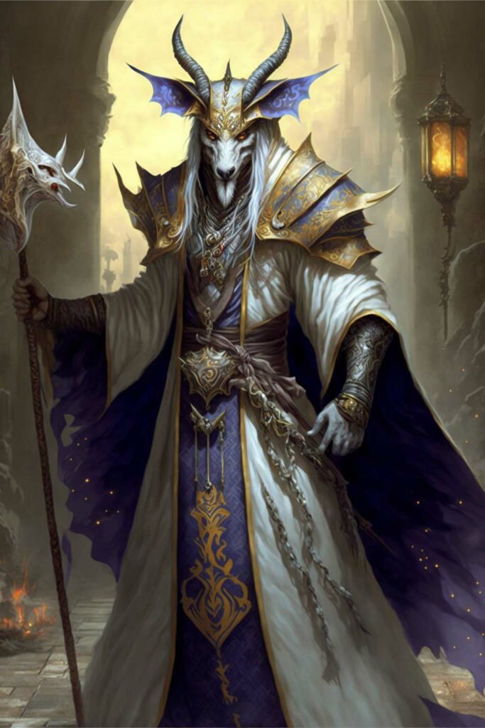prêtre drakéide blanc
