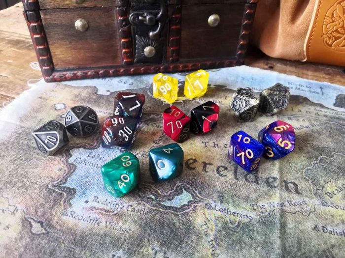 Lot De Dés RPG Transparents Jaunes - Pour Jeux De Rôle JDR, Neufs